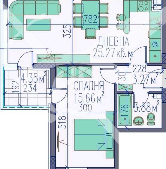 Двустаен апартамент в Пловдив, Изгрев - 74 кв.м за 1231 €/кв.м - Снимка #1