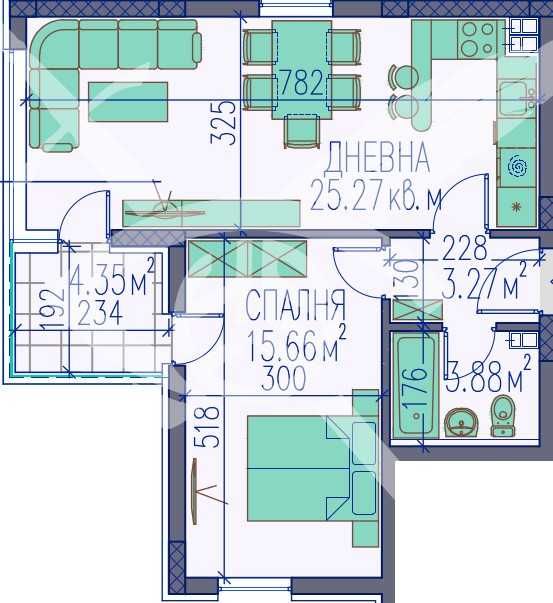 Двустаен апартамент в Пловдив, Изгрев - 74 кв.м за 1231 €/кв.м - Снимка #1