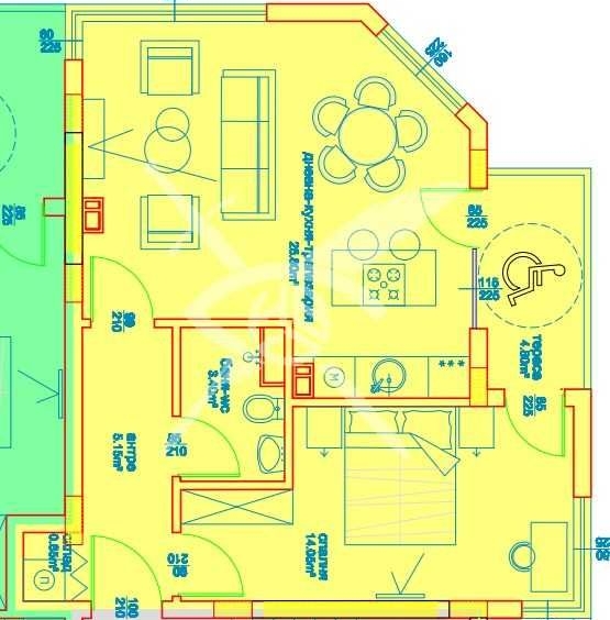 Двустаен апартамент в София, Хладилника - 61 кв.м за 652 €/кв.м - Снимка #1