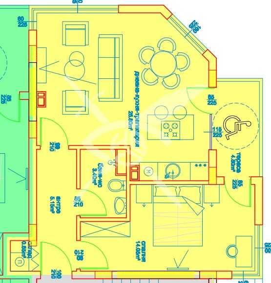 Двустаен апартамент в София, Хладилника - 61 кв.м за 652 €/кв.м - Снимка #1