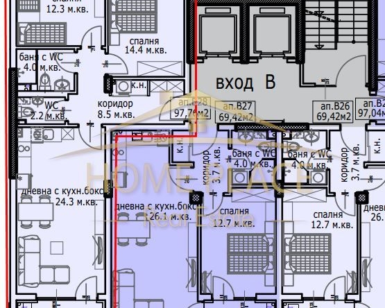 Тристаен апартамент в Варна, Кайсиева градина - 98 кв.м за 705 €/кв.м - Снимка #1
