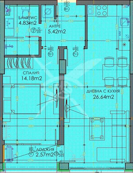 Двустаен апартамент в Пловдив, Тракия - 76 кв.м за 1105 €/кв.м - Снимка #1