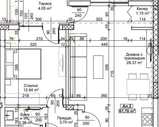 Двустаен апартамент в Пловдив, Тракия - 72 кв.м за 560 €/кв.м - Снимка #1