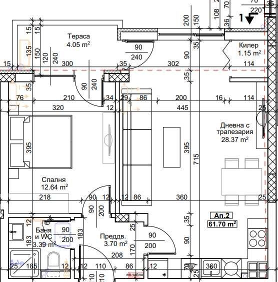 Двустаен апартамент в Пловдив, Тракия - 72 кв.м за 560 €/кв.м - Снимка #1