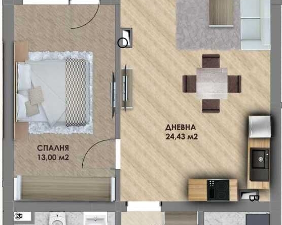 Двустаен апартамент в Пловдив, Христо Смирненски - 68 кв.м за 742 €/кв.м - Снимка #1