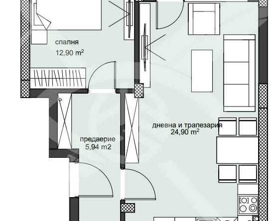 Двустаен апартамент в Пловдив, Христо Смирненски - 75 кв.м за 1248 €/кв.м - Снимка #1