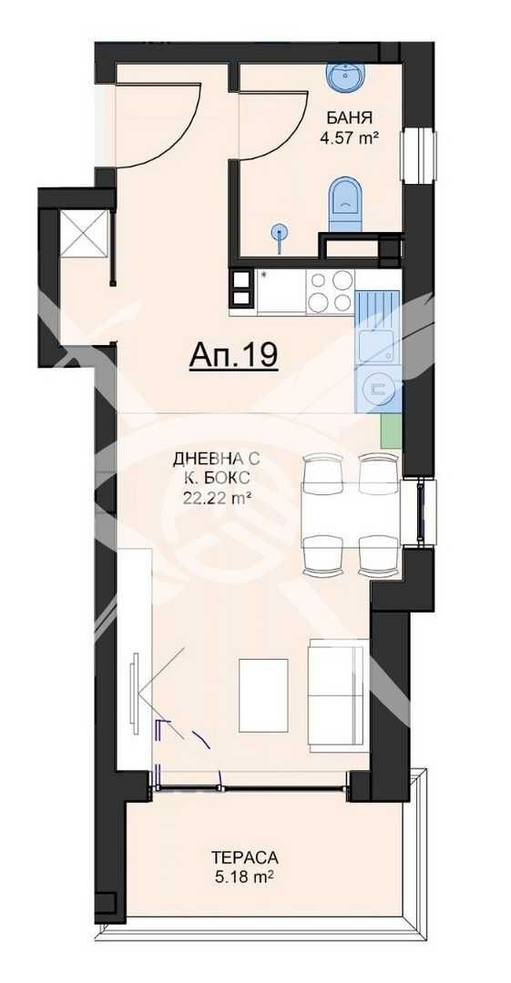 Едностаен апартамент в София, Малинова долина - 53 кв.м за 1155 €/кв.м - Снимка #1