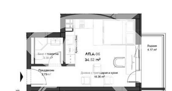 Едностаен апартамент в Пловдив, Кючук Париж - 44 кв.м за 1270 €/кв.м - Снимка #1