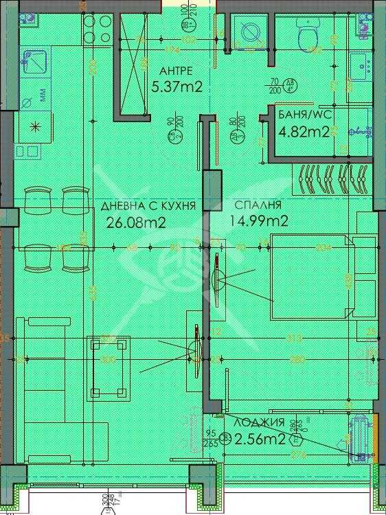 Двустаен апартамент в Пловдив, Тракия - 77 кв.м за 1107 €/кв.м - Снимка #1