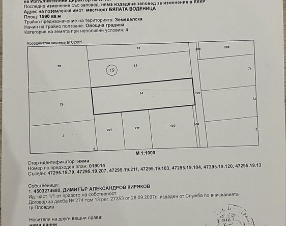 Парцел в Пловдив, Каменица 1 - 1600 кв.м за 51 €/кв.м - Снимка #1