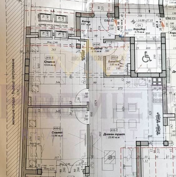 Тристаен апартамент в Варна, Зимно кино Тракия - 91 кв.м за 1160 €/кв.м - Снимка #1