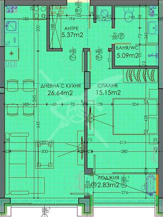 Двустаен апартамент в Пловдив, Тракия - 77 кв.м за 1111 €/кв.м - Снимка #1