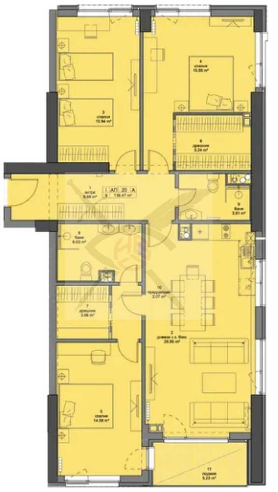 Четиристаен апартамент в София, Кръстова вада - 161 кв.м за 2762 €/кв.м - Снимка #1