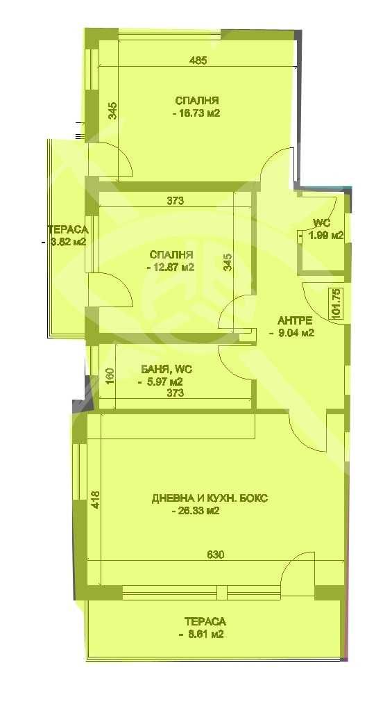 Тристаен апартамент в Пловдив, Остромила - 121 кв.м за 851 €/кв.м - Снимка #1