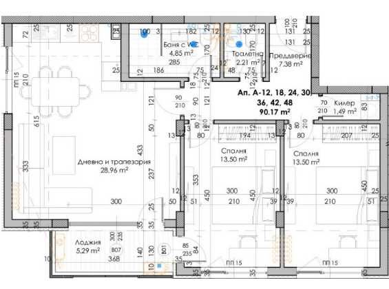 Многостаен апартамент в Пловдив, Кючук Париж - 107 кв.м за 1029 €/кв.м - Снимка #1