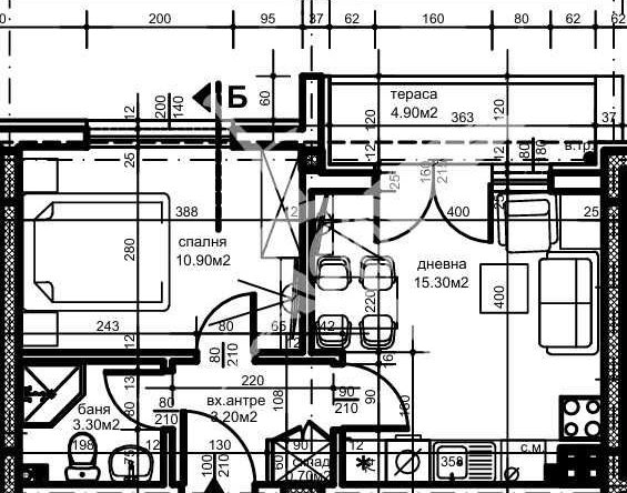 Двустаен апартамент в Пловдив, Христо Смирненски - 50 кв.м за 1138 €/кв.м - Снимка #1