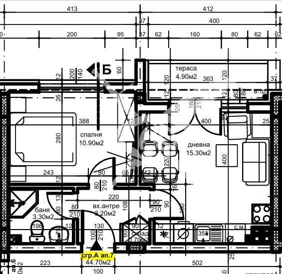 Двустаен апартамент в Пловдив, Христо Смирненски - 50 кв.м за 1138 €/кв.м - Снимка #1