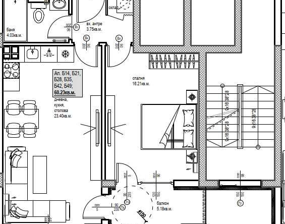 Двустаен апартамент в Пловдив, Христо Смирненски - 76 кв.м за 734 €/кв.м - Снимка #1