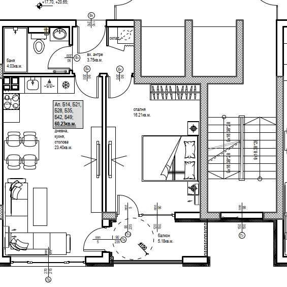 Двустаен апартамент в Пловдив, Христо Смирненски - 76 кв.м за 734 €/кв.м - Снимка #1