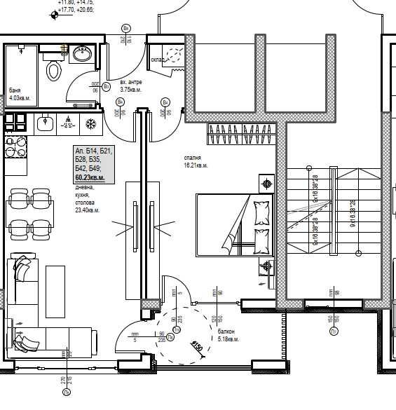 Двустаен апартамент в Пловдив, Христо Смирненски - 76 кв.м за 734 €/кв.м - Снимка #1