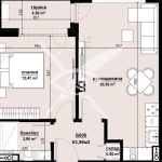 Двустаен апартамент в Бургас, Изгрев - 63 кв.м за 1127 €/кв.м - Снимка #1