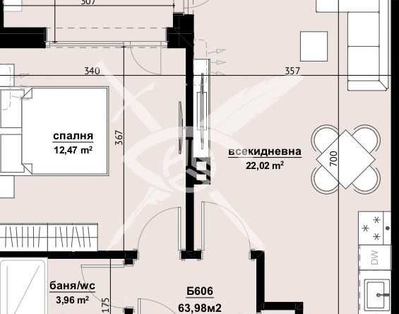 Двустаен апартамент в Бургас, Изгрев - 63 кв.м за 1127 €/кв.м - Снимка #1