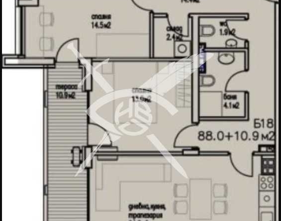 Тристаен апартамент в Бургас, Сарафово - 98 кв.м за 1223 €/кв.м - Снимка #1