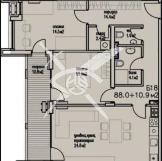 Тристаен апартамент в Бургас, Сарафово - 98 кв.м за 1223 €/кв.м - Снимка #1