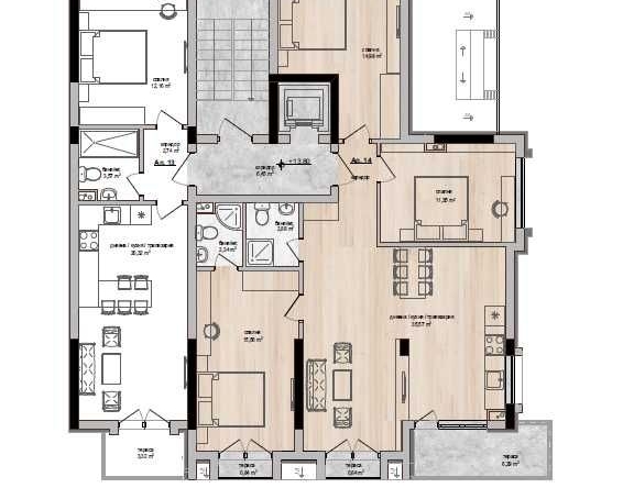 Многостаен апартамент в Хасково, Бадема - 128 кв.м за 562 €/кв.м - Снимка #1