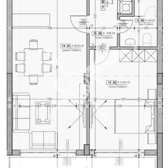 Двустаен апартамент в Пловдив, Христо Смирненски - 71 кв.м за 638 €/кв.м - Снимка #1