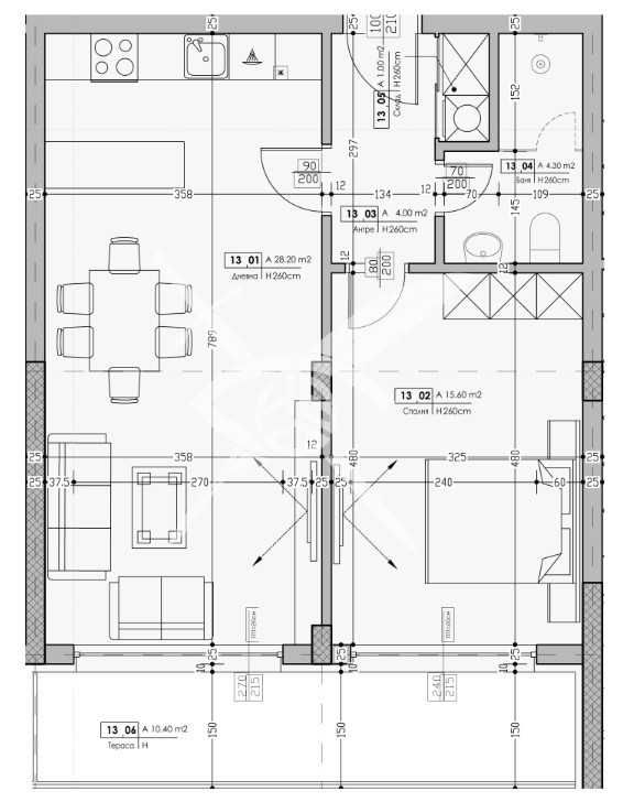 Двустаен апартамент в Пловдив, Христо Смирненски - 71 кв.м за 638 €/кв.м - Снимка #1