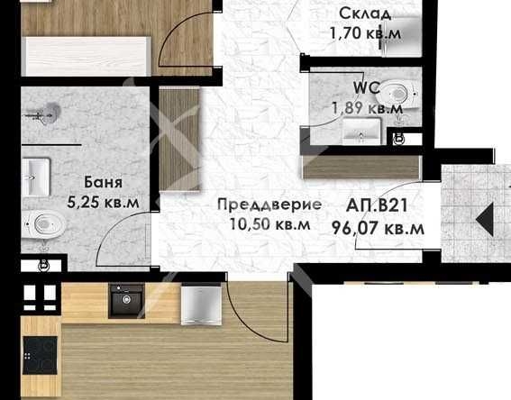 Тристаен апартамент в Пловдив, Остромила - 111 кв.м за 945 €/кв.м - Снимка #1