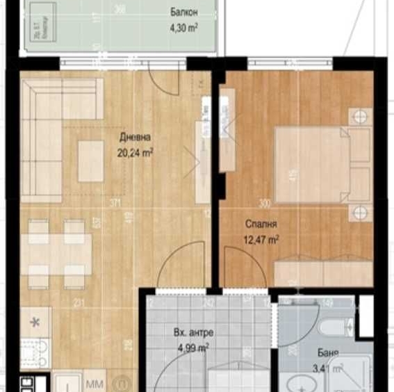 Дава се под наем Двустаен апартамент в София, Младост 1 - 65 кв.м за 130400 € - Снимка #1