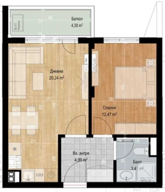 Дава се под наем Двустаен апартамент в София, Младост 1 - 65 кв.м за 130400 € - Снимка #1
