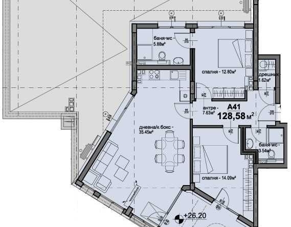 Тристаен апартамент в София, Люлин 5 - 129 кв.м за 1545 €/кв.м - Снимка #1