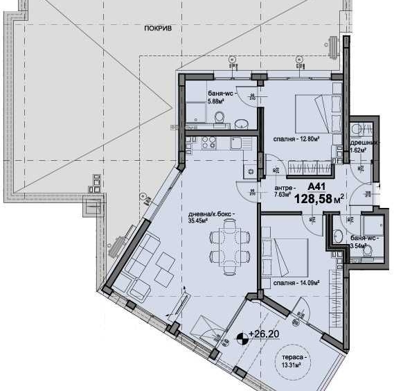 Тристаен апартамент в София, Люлин 5 - 129 кв.м за 1545 €/кв.м - Снимка #1