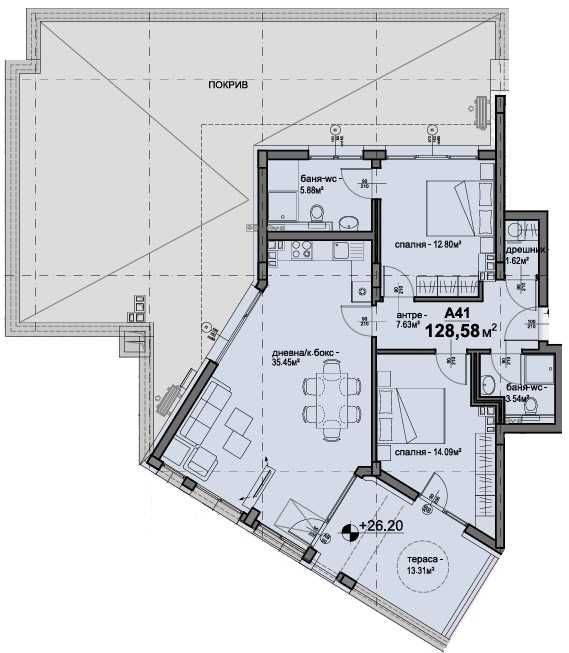 Тристаен апартамент в София, Люлин 5 - 129 кв.м за 1545 €/кв.м - Снимка #1