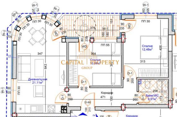 Тристаен апартамент в Варна, Център - 89 кв.м за 1788 €/кв.м - Снимка #1