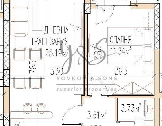 Двустаен апартамент в Пловдив, Остромила - 63 кв.м за 1160 €/кв.м - Снимка #1