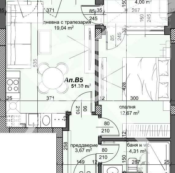 Двустаен апартамент в Пловдив, Тракия - 64 кв.м за 1392 €/кв.м - Снимка #1