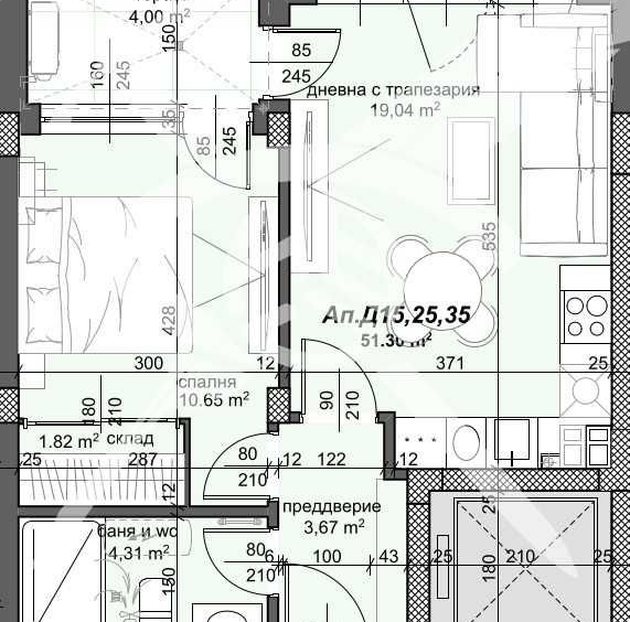 Дава се под наем Двустаен апартамент в Пловдив, Тракия - 60 кв.м за 83109.09 € - Снимка #1