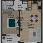 Двустаен апартамент в Пловдив, Беломорски - 77 кв.м за 969 €/кв.м - Снимка #1