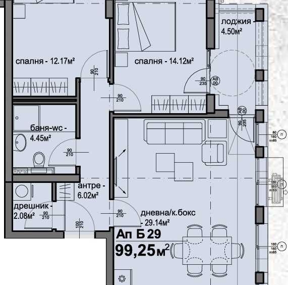 Тристаен апартамент в София, Люлин 5 - 99 кв.м за 1585 €/кв.м - Снимка #1