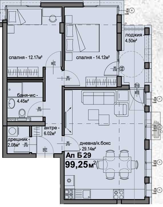 Тристаен апартамент в София, Люлин 5 - 99 кв.м за 1585 €/кв.м - Снимка #1