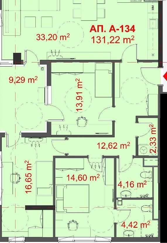 Многостаен апартамент в Бургас, Славейков - 152 кв.м за 1290 €/кв.м - Снимка #1