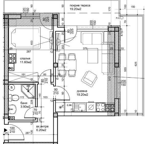 Двустаен апартамент в Пловдив, Христо Смирненски - 76 кв.м за 833 €/кв.м - Снимка #1
