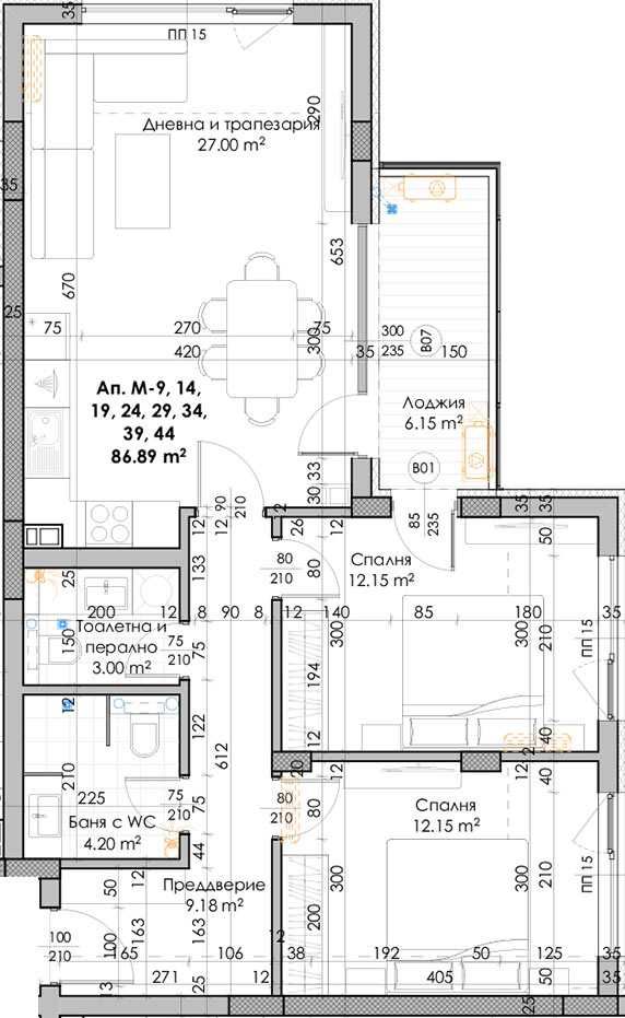Тристаен апартамент в Пловдив, Южен - 102 кв.м за 880 €/кв.м - Снимка #1