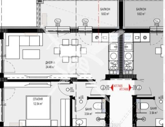 Двустаен апартамент в к.к. Слънчев бряг - 67 кв.м за 647 €/кв.м - Снимка #1