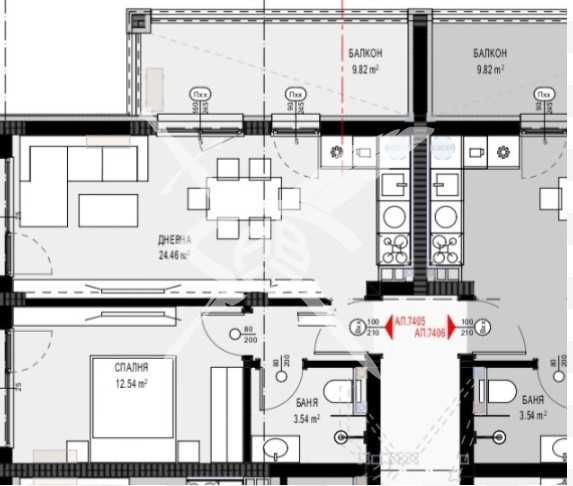Двустаен апартамент в к.к. Слънчев бряг - 67 кв.м за 1269 €/кв.м - Снимка #1
