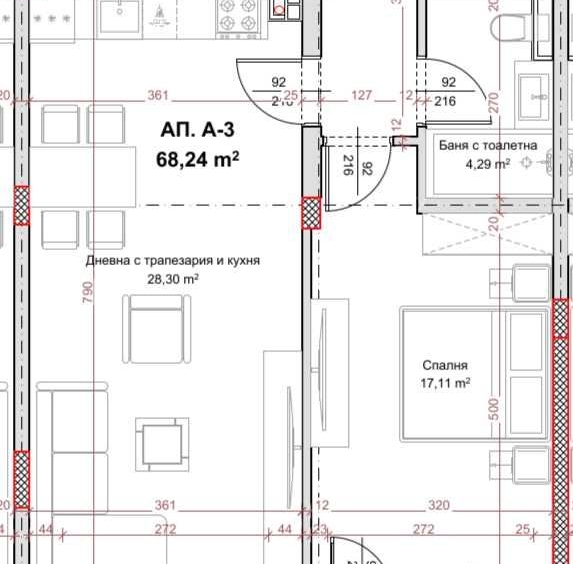Двустаен апартамент в Пловдив, Остромила - 68 кв.м за 660 €/кв.м - Снимка #1